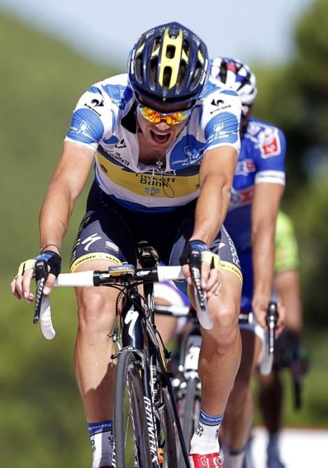 Stephen Roche (Saxo-Tinkoff) finished third on the stage and moved into the overall lead at the Vuelta