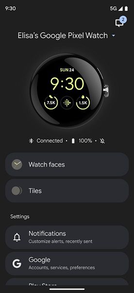 Google Pixel Watch app