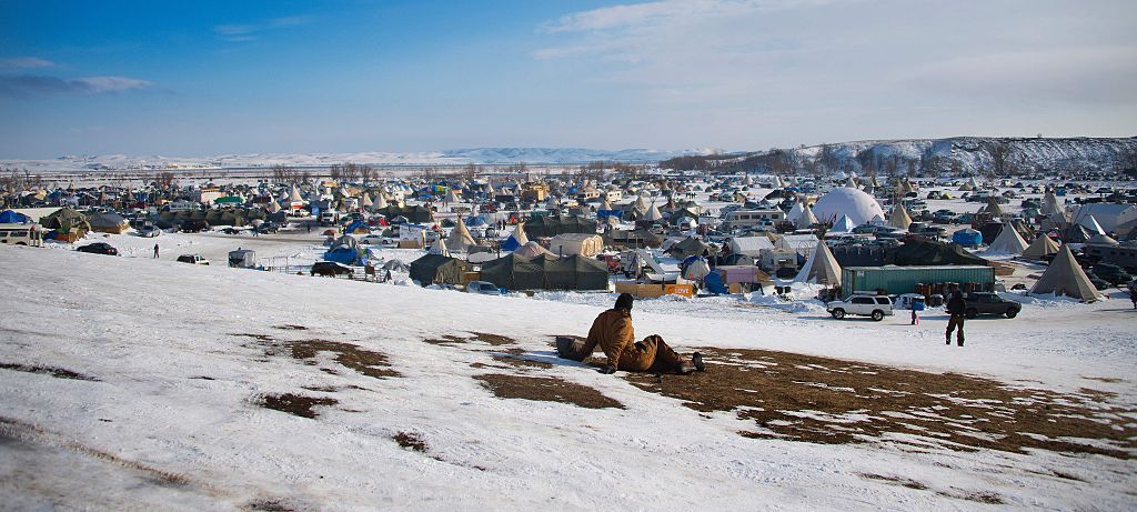 Officials are searching trash left by Dakota Access Pipeline protestors.