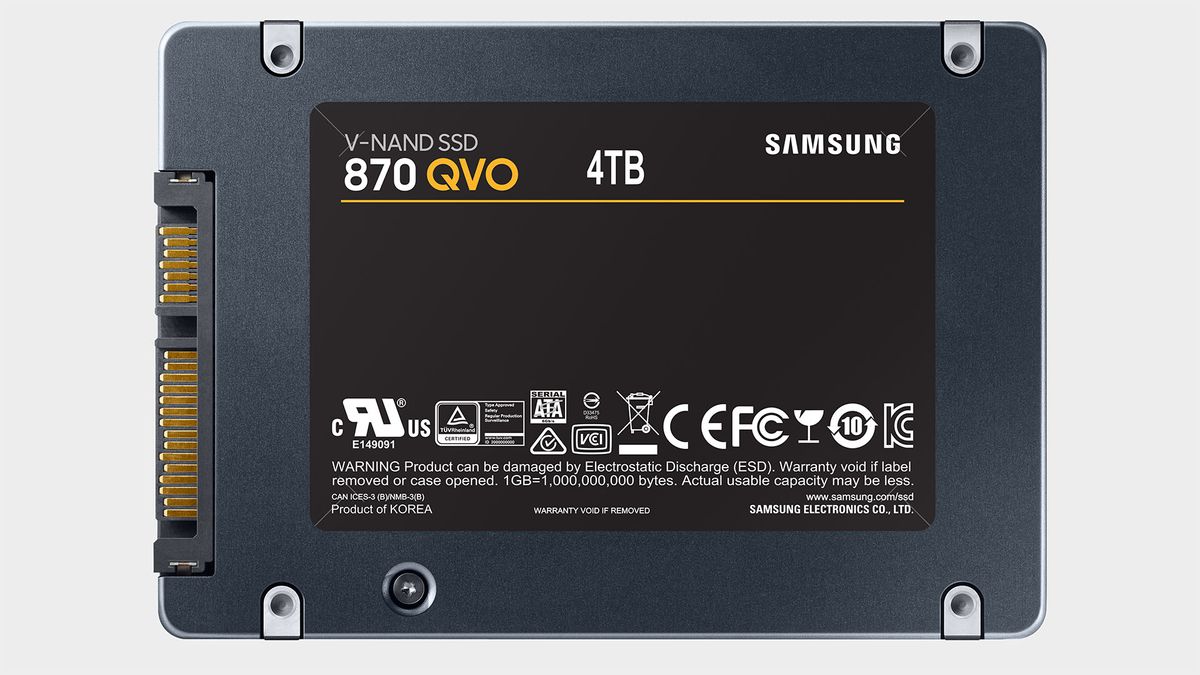 Samsung 870 QVO 1TB SSD front and back