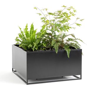 modern metal garden planter