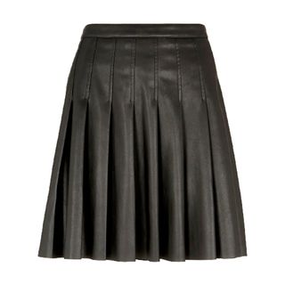 Mint Velvet Faux Leather Pleat Mini Skirt