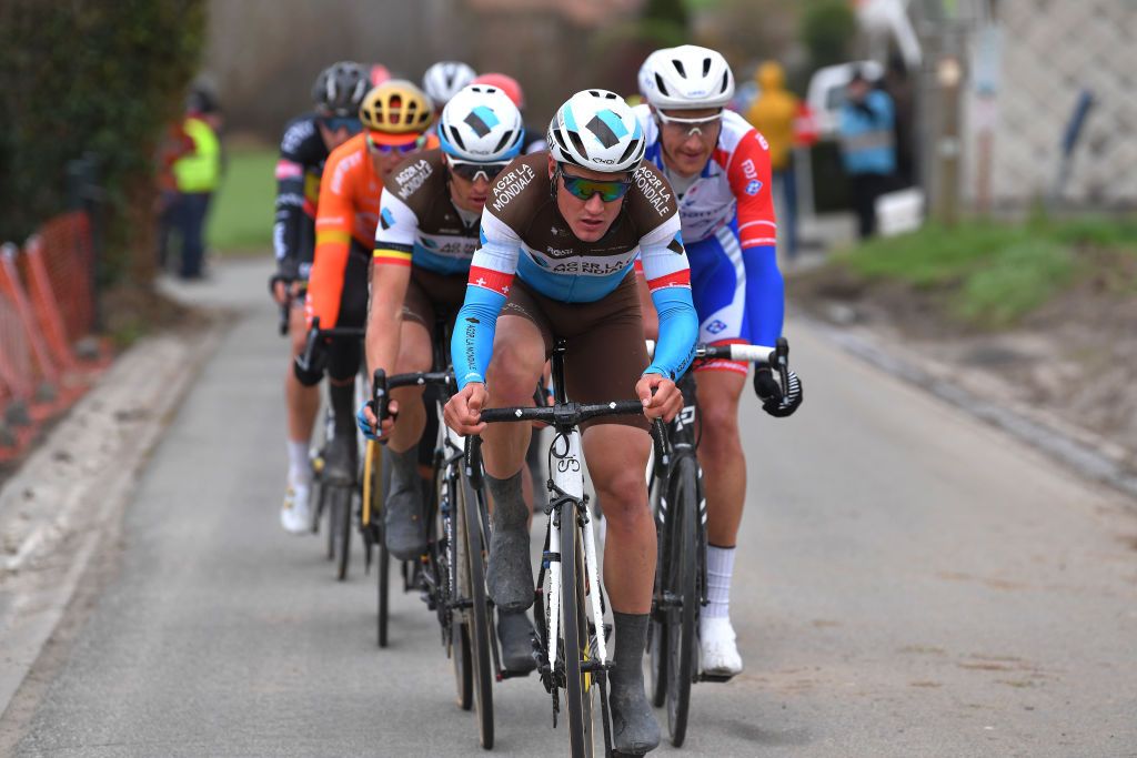 KUURNE BELGIUM MARCH 01 Silvan Dillier of Switzerland and Team AG2R la Mondiale during the 72nd KuurneBrusselKuurne 2020 a 201km race from Kuurne to Kuurne KBK20 KuurneBxlKuurne KBK on March 01 2020 in Kuurne Belgium Photo by Tim de WaeleGetty Images