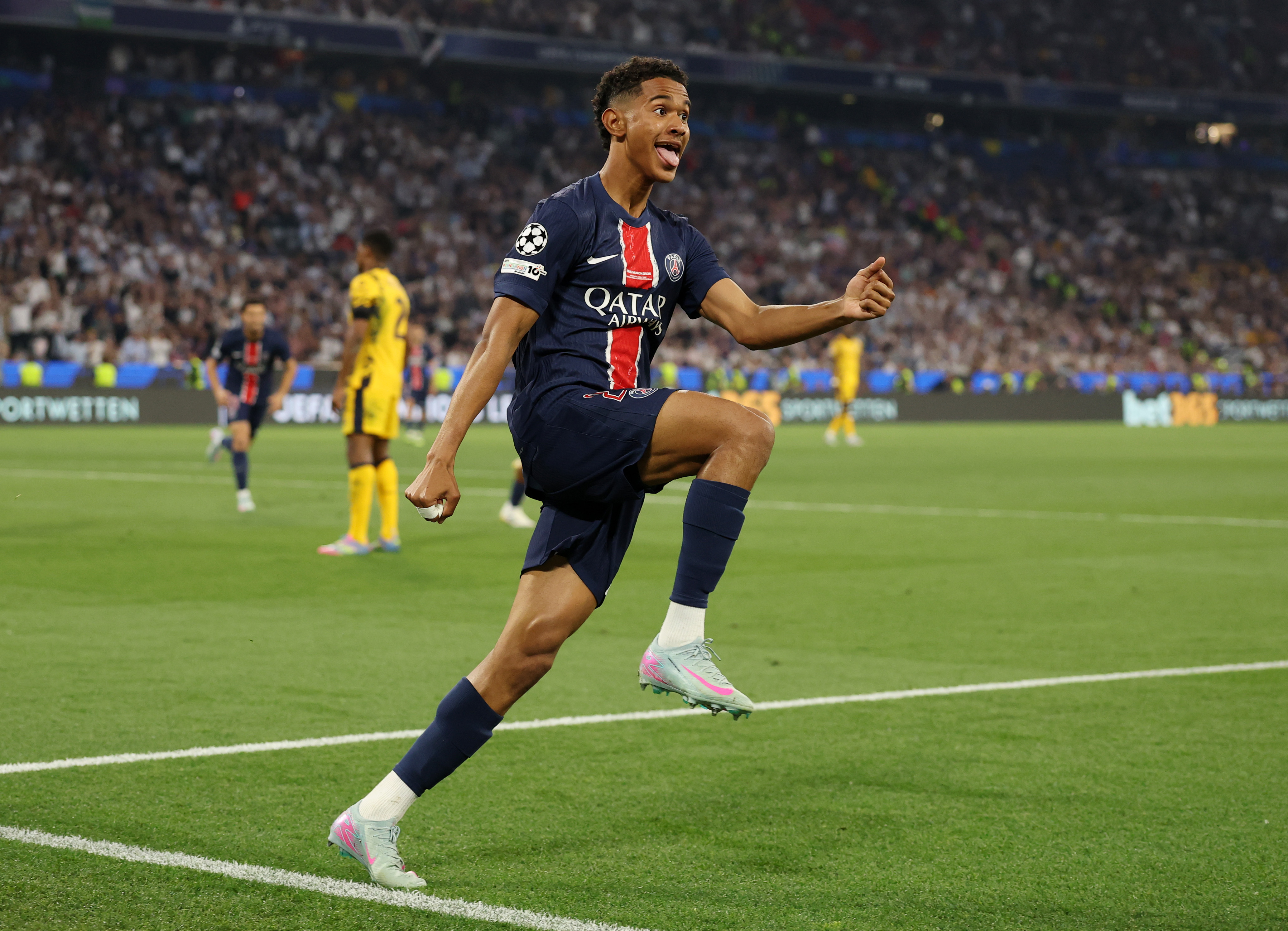 Selly Mayulu scored against Inter just after coming off the bench for PSG in the 2025 Champions League final