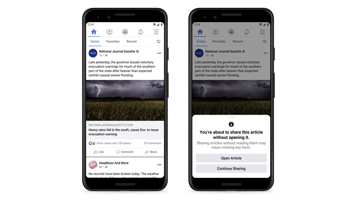 Facebook Informed News Sharing