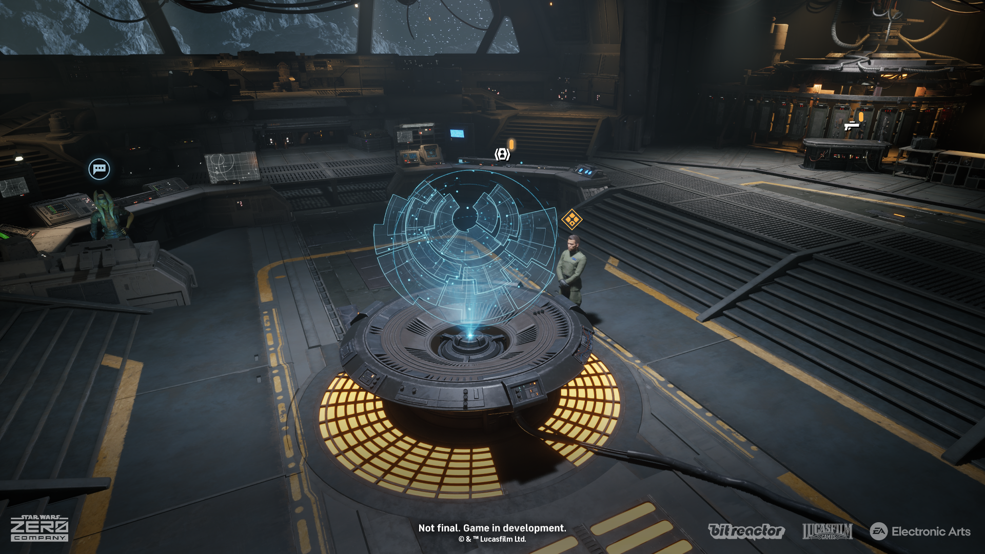 The Den and Holotable in Star Wars Zero Company.