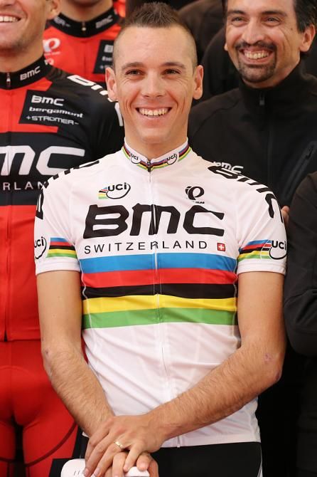 Philippe Gilbert in his new world champion's jersey