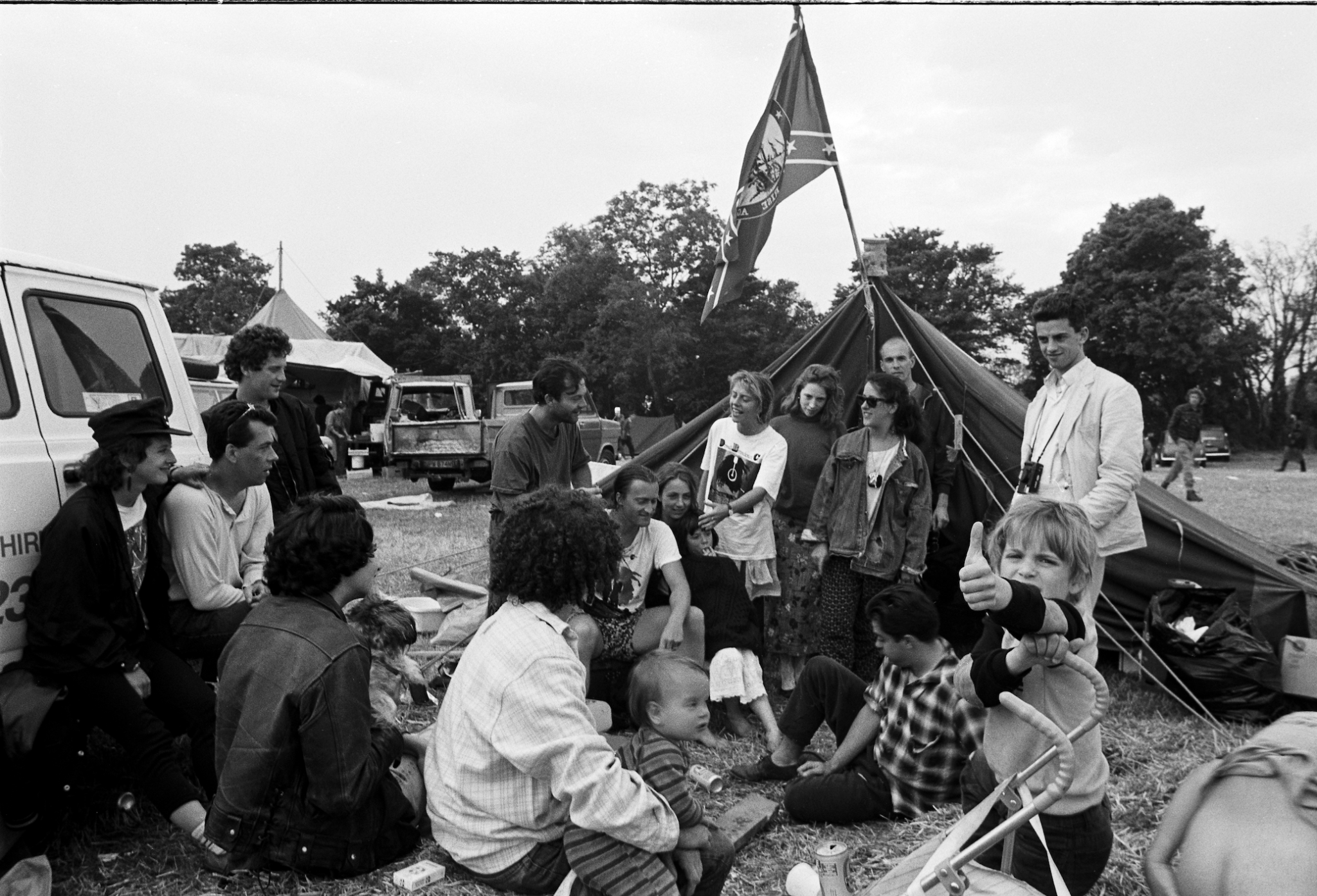 Keith and Lily Allen at Glastonbury in the 1980s