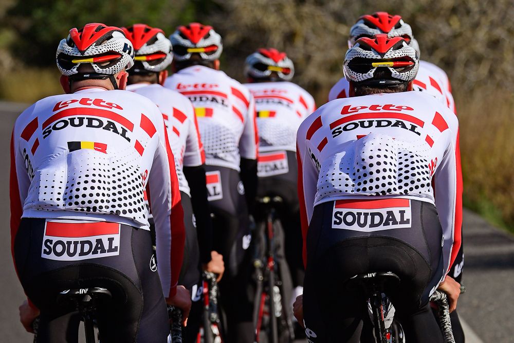 Lotto Soudal riders try out the 2019 kit