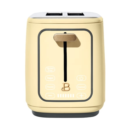 Beautiful 2 Slice Toaster With Touch-Activated Display, Buttercream by Drew Barrymore