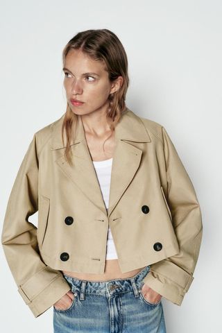 ZARA, kurze Jacke im Trench-Stil