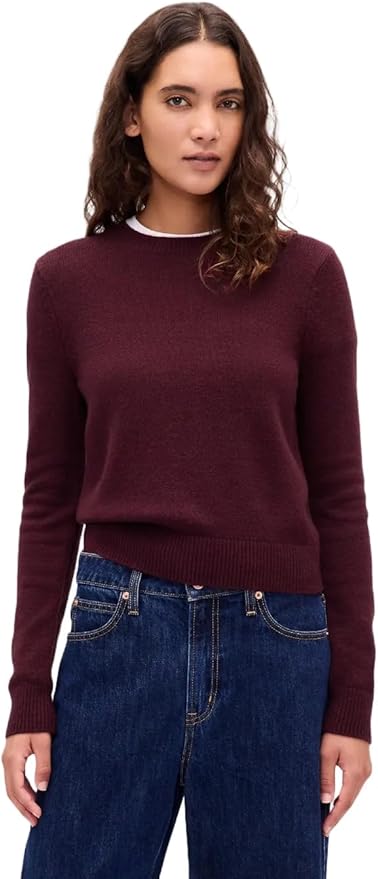 GAP, Gap Womens Cashsoft Crewneck Pullover Sweater Tuscan Red M