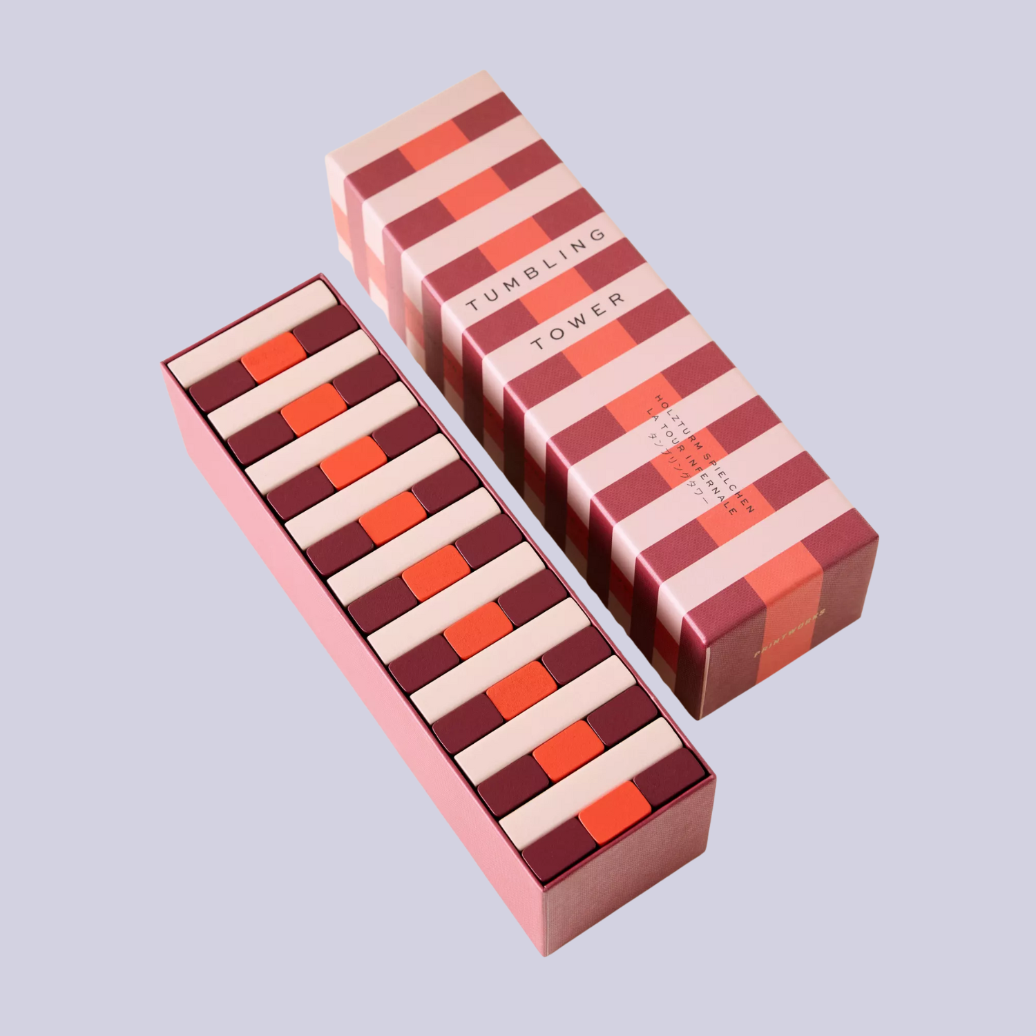 A colorful tumbling tower