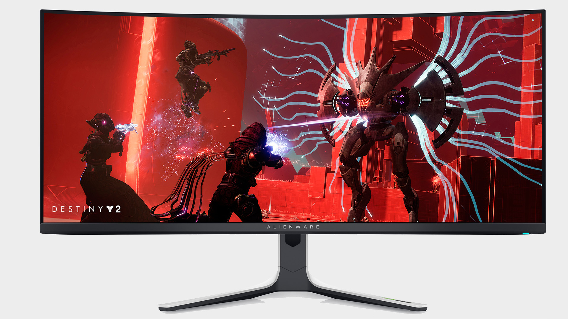 ALIENWARE 34 CURVED QD-OLED GAMING MONITOR - AW3423DW with Destiny 2 on-screen