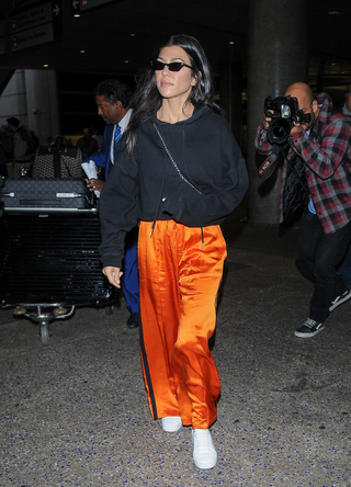 Kourtney Kardashian is seen at LAX on July 07, 2017 in Los Angeles, California