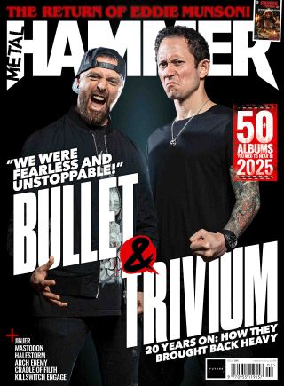 The cover of Metal Hammer magazine issue 396 featuring Bullet For My Valentine’s Matt Tuck and Trivium’s Matt Heafy