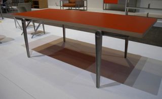 A contemporary dining table
