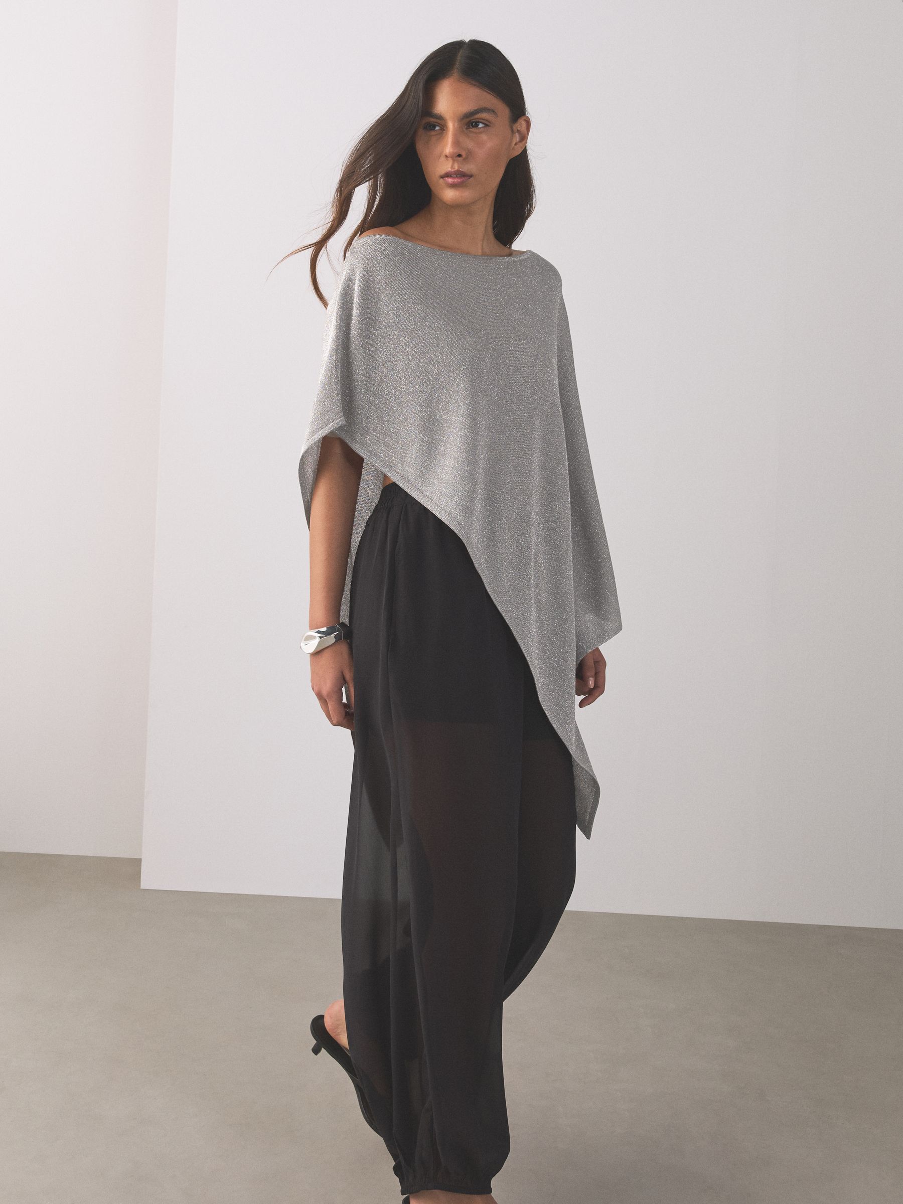 Mushroom Metallic Lightweight Poncho - Size S-M