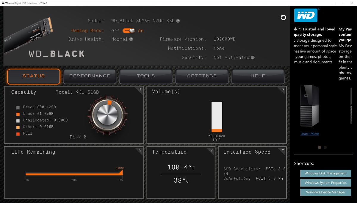 WD Black SN750