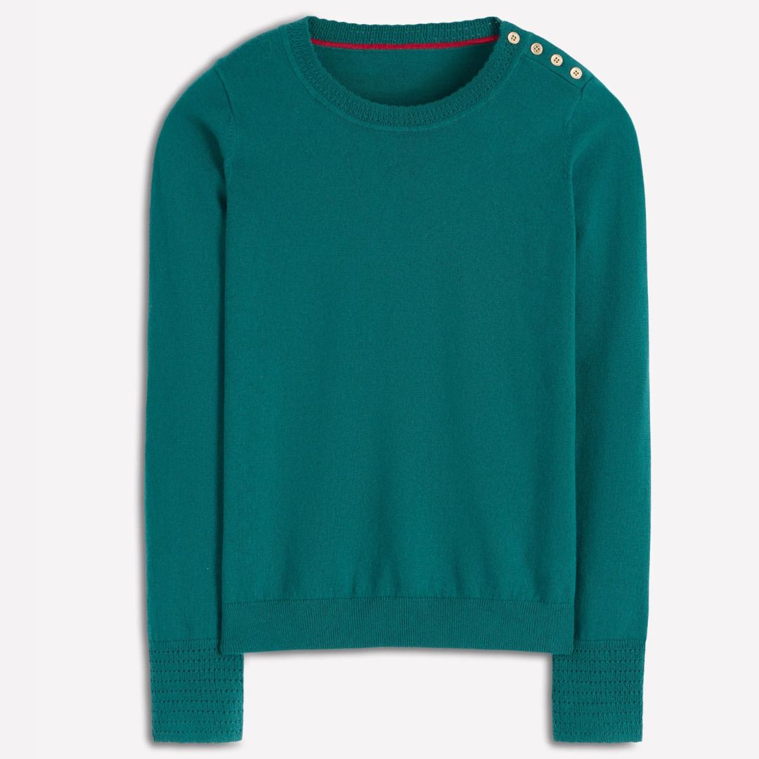 Boden Briony Jumper-Drake Green