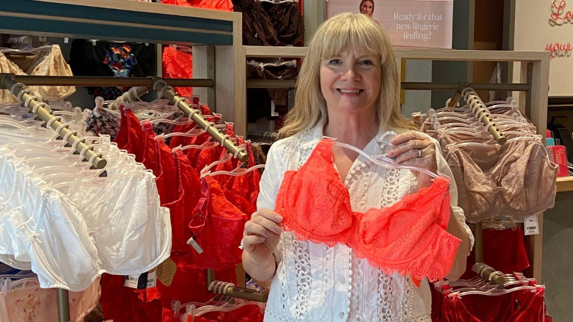 Julie Player testing the best bras for large busts