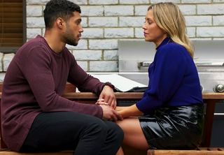 Levi Canning and Amy Greenwood in Neighbours.