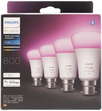 Philips Hue White & Colour Ambiance B22 Bulbs (4 Pack)