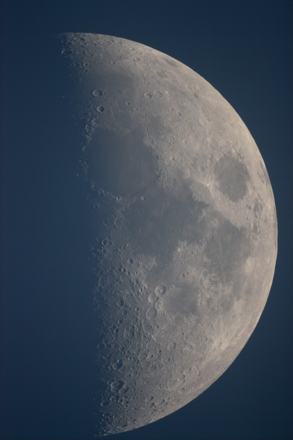 A daytime picture of the moon