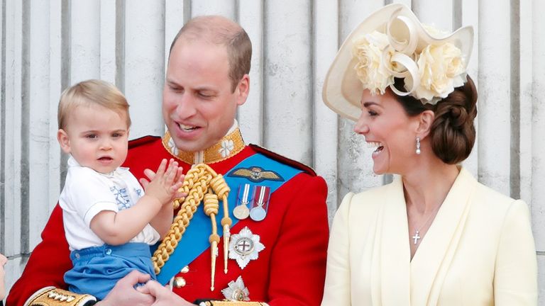Prince Louis could hit several milestones this year, seen here alongside William, Duke of Cambridge and Catherine, Duchess of Cambridge on the balcony of Buckingham Palace