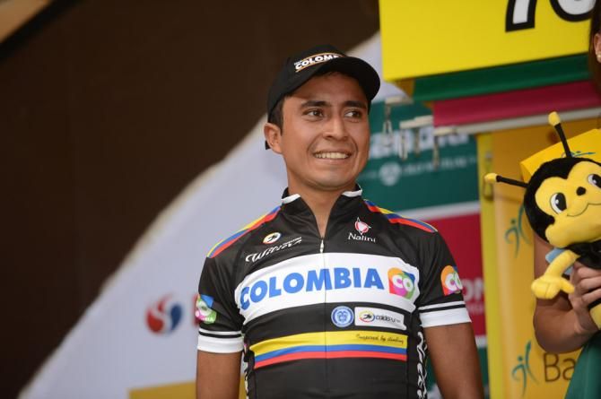Darwin Atapuma (Colombia) finished second to Diego Ulissi on the first stage at the Tour of Poland