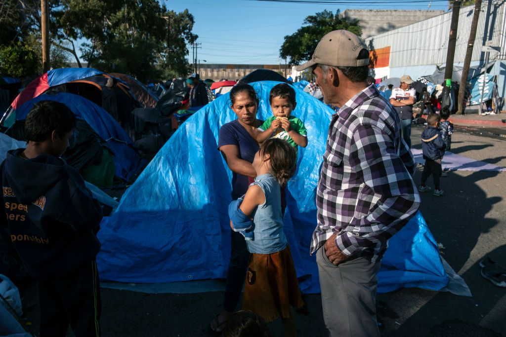 Central American migrants near the U.S.-Mexico border.