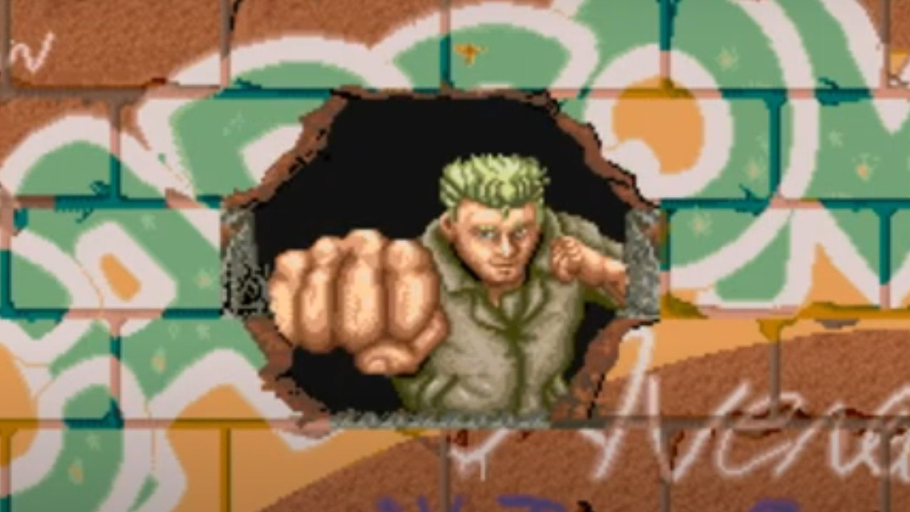 Joe está sobornando con un muro del juego original de Street Fighter