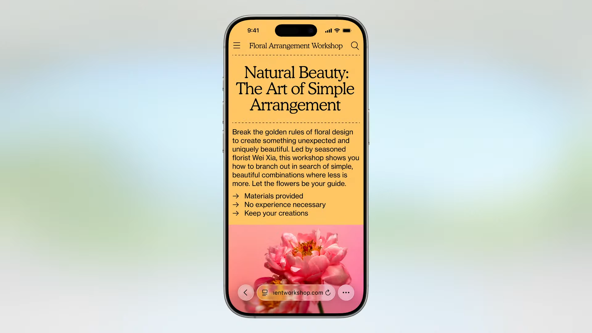 Safari on an iPhone displayed during the WWDC 2025 keynote