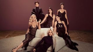 Kris Jenner, Kourtney Kardashian, Kim Kardashian, Khloé Kardashian, Kendall Jenner and Kylie Jenner in the poster art for The Kardashians season 2