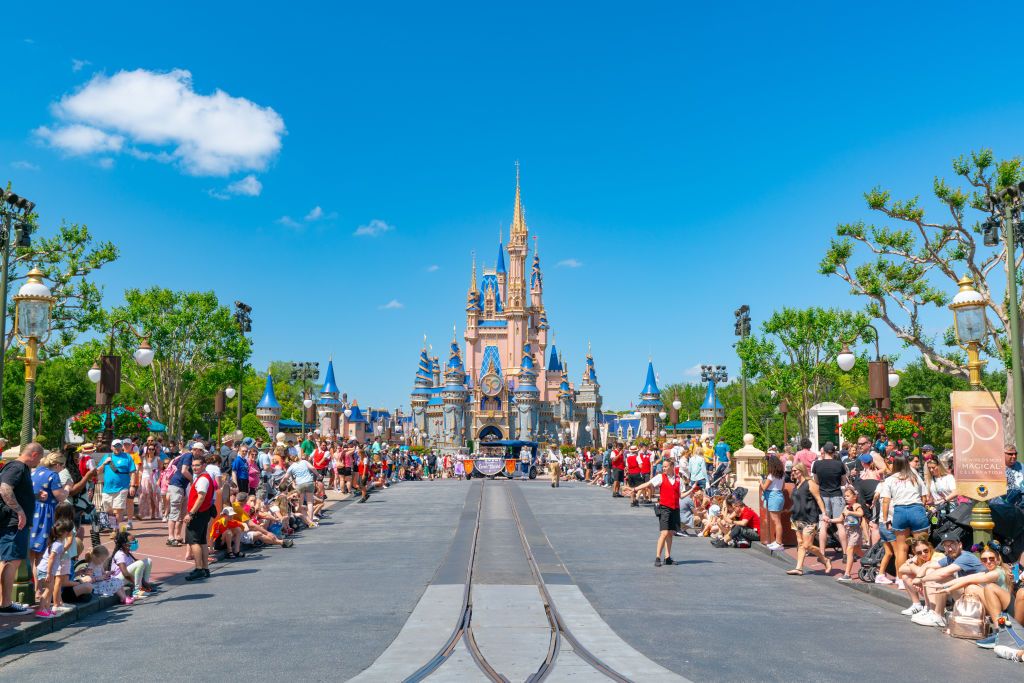 Cinderella&amp;#039;s castle at Walt Disney World.