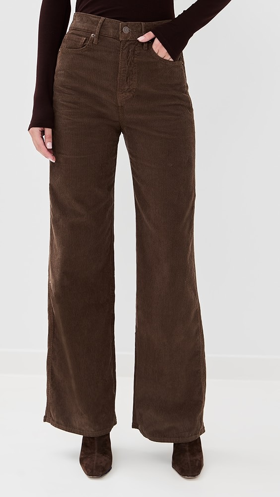 Veronica Beard Jean Taylor High Rise Wide Leg Corduroy Pants