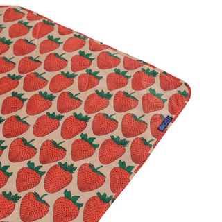 Strawberry and puffy picnic blanket