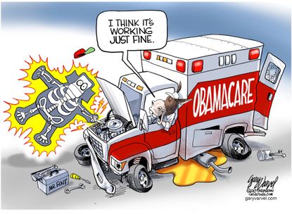 Political cartoon U.S. GOP health care reform AHCA Democrats
