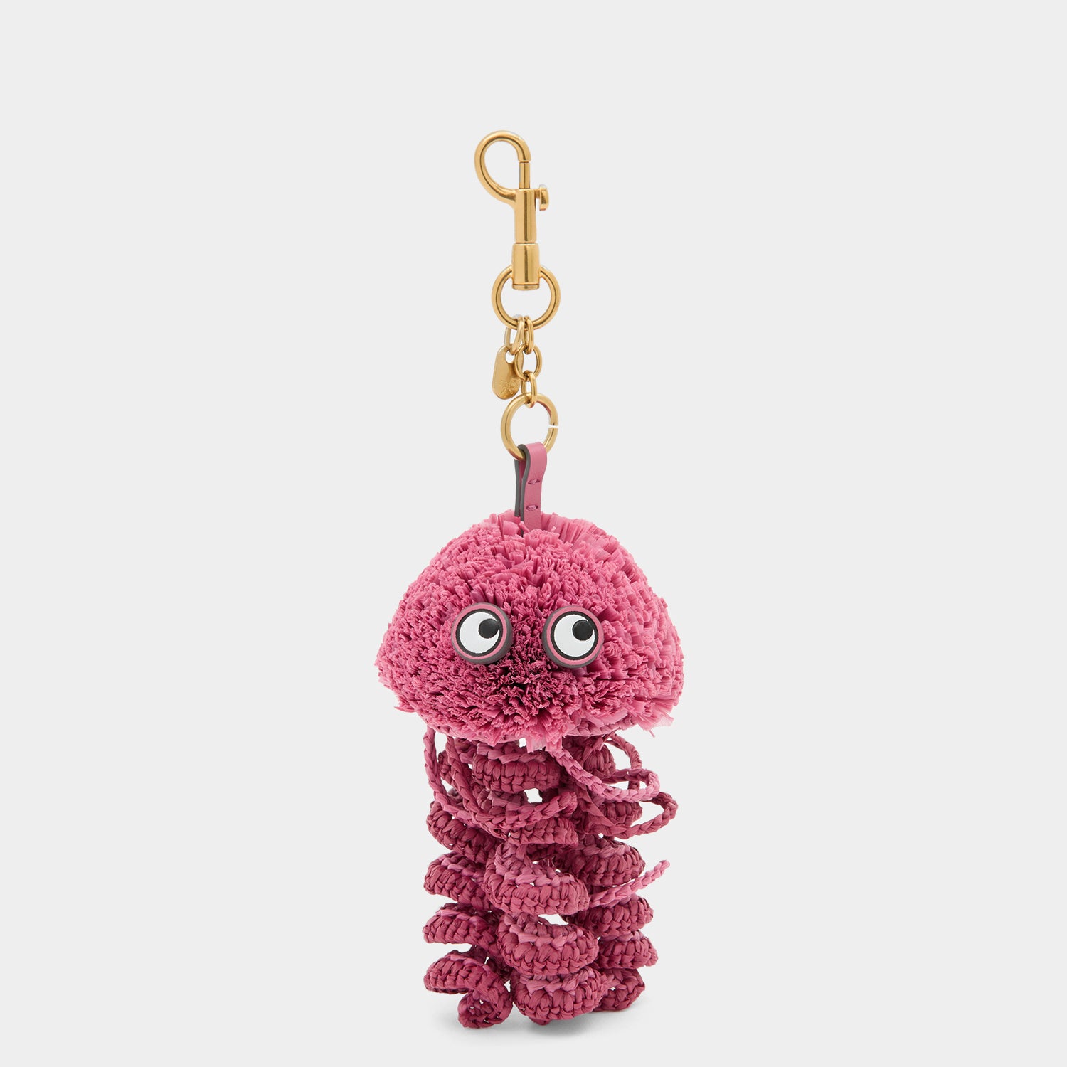 Jellyfish Charm | Paper Raffia/smooth Leather in Bubblegum Pink