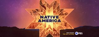 an eight-point star with the words "Native America" in the middle. PBS is also visible at the bottom with its logo, showing a head