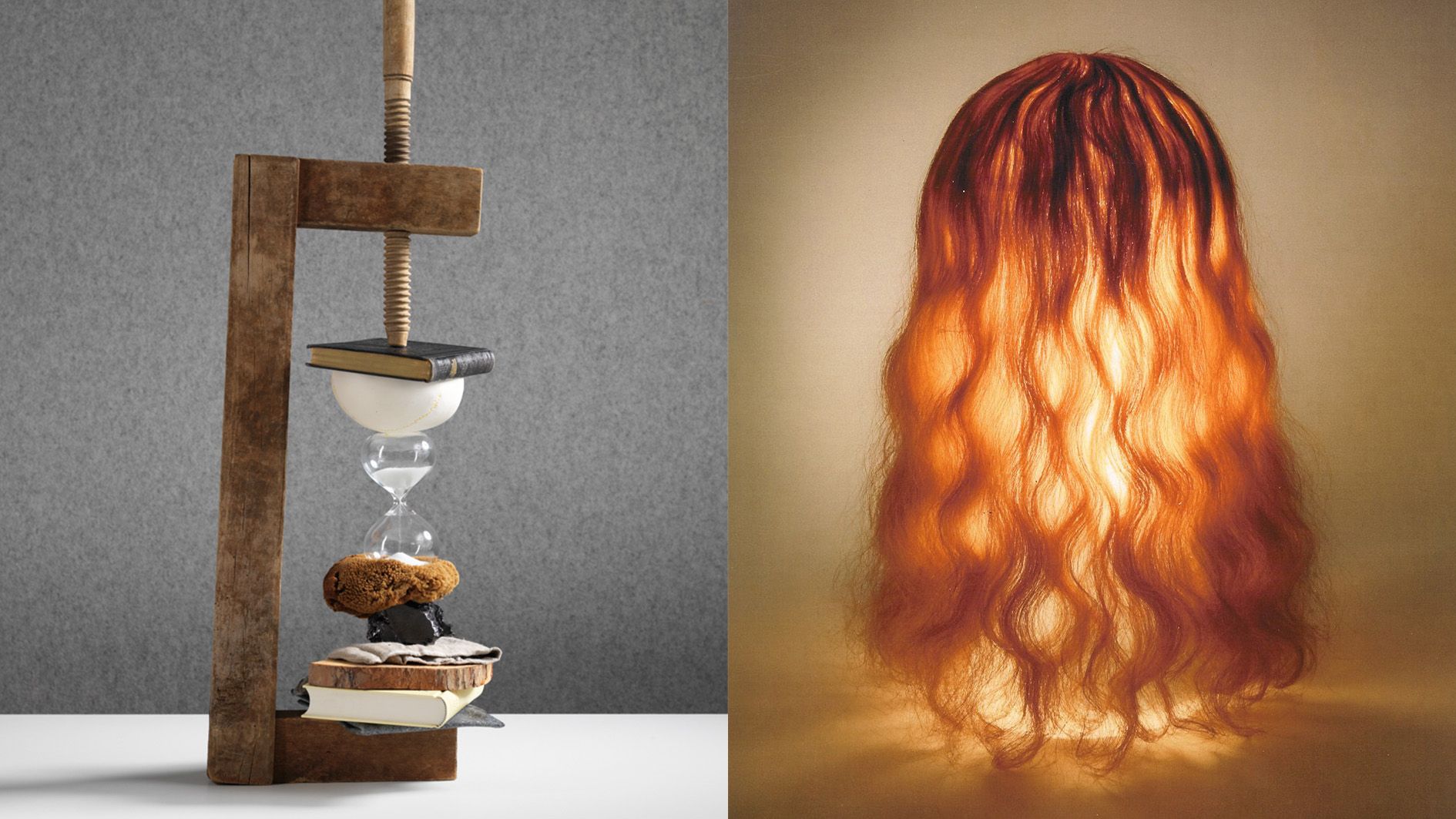 sculpture and wig artwork