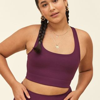 purple sports bra