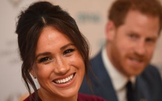 Meghan Markle's hair in a 70s updo