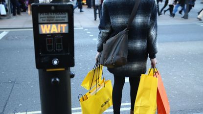 Woman holding shopping bags