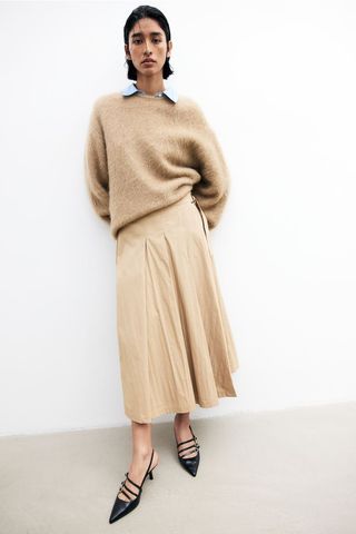 Pleated Wrap Skirt