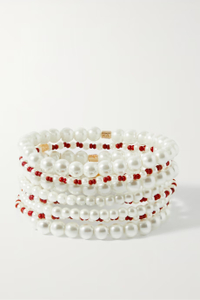 Roxanne Assoulin Faux Pearl, Glass Gold-Tone Bracelets: was £100now £70 at Net-A-Porter (save £30)