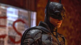 Robert Pattinson in batsuit in The Batman