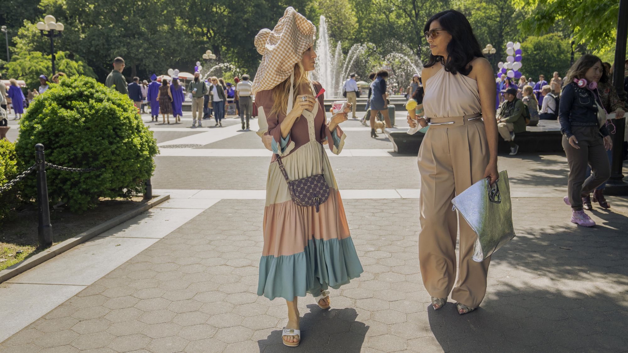 Carrie Bradshaw wearing Dr Scholl's clogs in And Just Like That