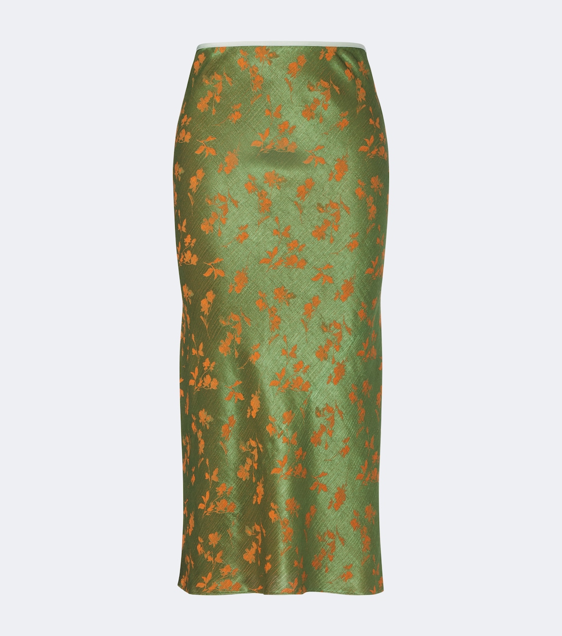 Floral Midi Skirt in Green - Dries Van Noten