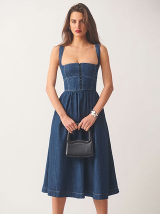 Tagliatelle Denim Midi Dress